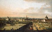 Bernardo Bellotto Wien, vom Belvedere aus gesehen. oil painting artist